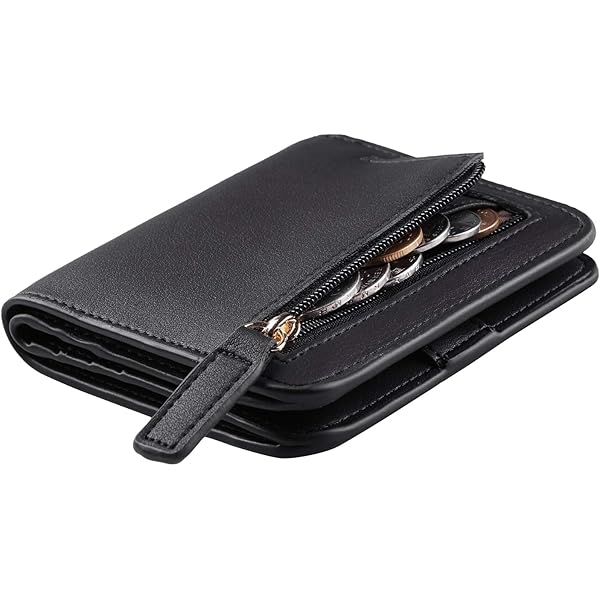 Cartera Mini Para Mujer De Cuero PU - Con Cremallera, Múltiples Ranuras, Tamaño 9x11 Cm, Ideal Para Regalo