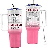 TNASURHUS Birthday Gifts for Girlfriend, 40 Oz Tumbler with Handle, Christmas Valentine's Day Girlfriend Gift for Women, Couple Gifts, Anniversary, I Love You Gifts for Her