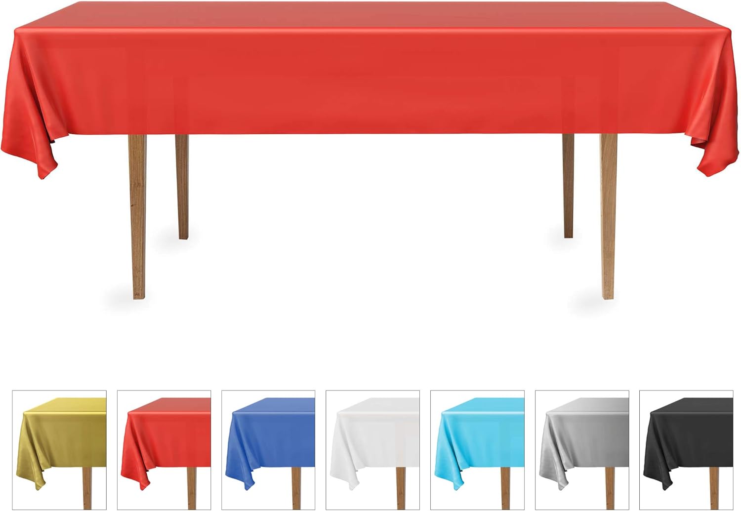 MMSD 4 Rectangular Tablecloth BPA Free Plastic, 54 x 108 inch, Dining