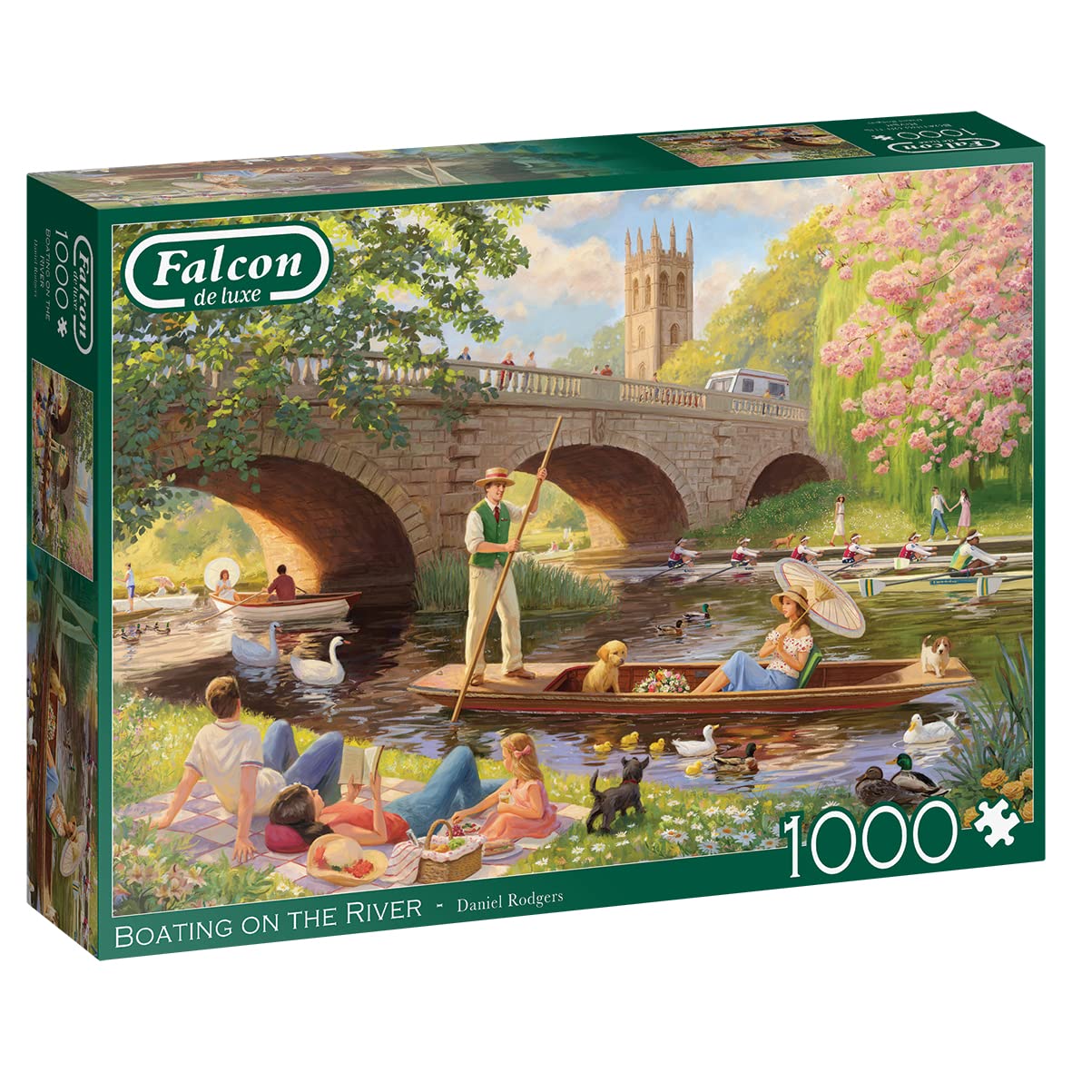 Jumbo, Falcon de luxe - Boating on the River, Jigsaw Puzzles for Adults, 1,000 piece Multicolor One Size 11348