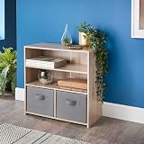 spot on dealz 4 Cube Storage Unit with 2 Doors Oak Finish view 2