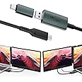 Teamgee USB Data to Video Conversion Hub, HD Video Transfer Cable for Laptops with One Or No HDMI Port, Supports M1/M2/M3 MacBook Air/Pro and Windows-based Devices, Driver Installation Required