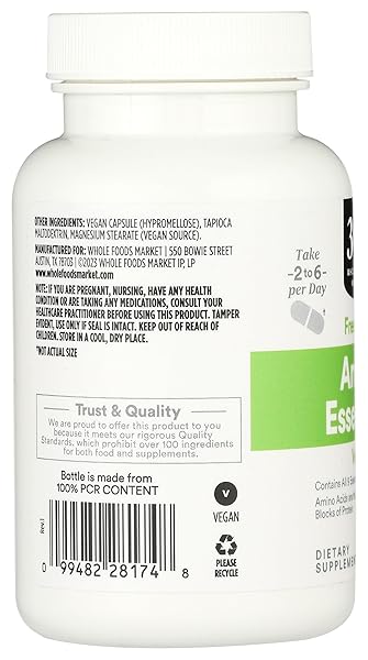 365 BY WHOLE FOODS MARKET AMINO ESSENTIALS, 100 CT