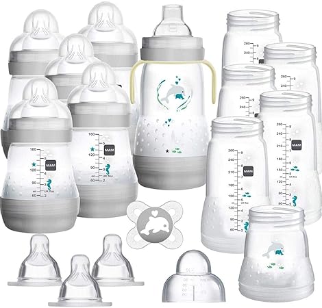 mam self sterilising bottle set