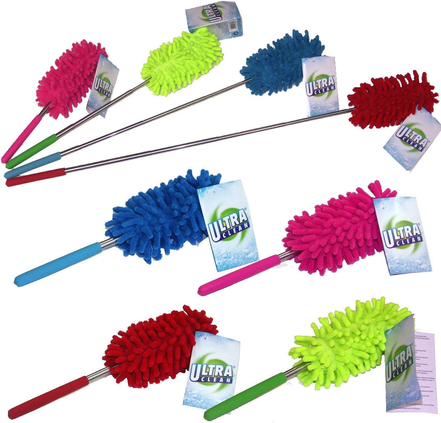 EXTENDABLE TELESCOPIC MAGIC MICROFIBRE CLEANING FEATHER DUSTER