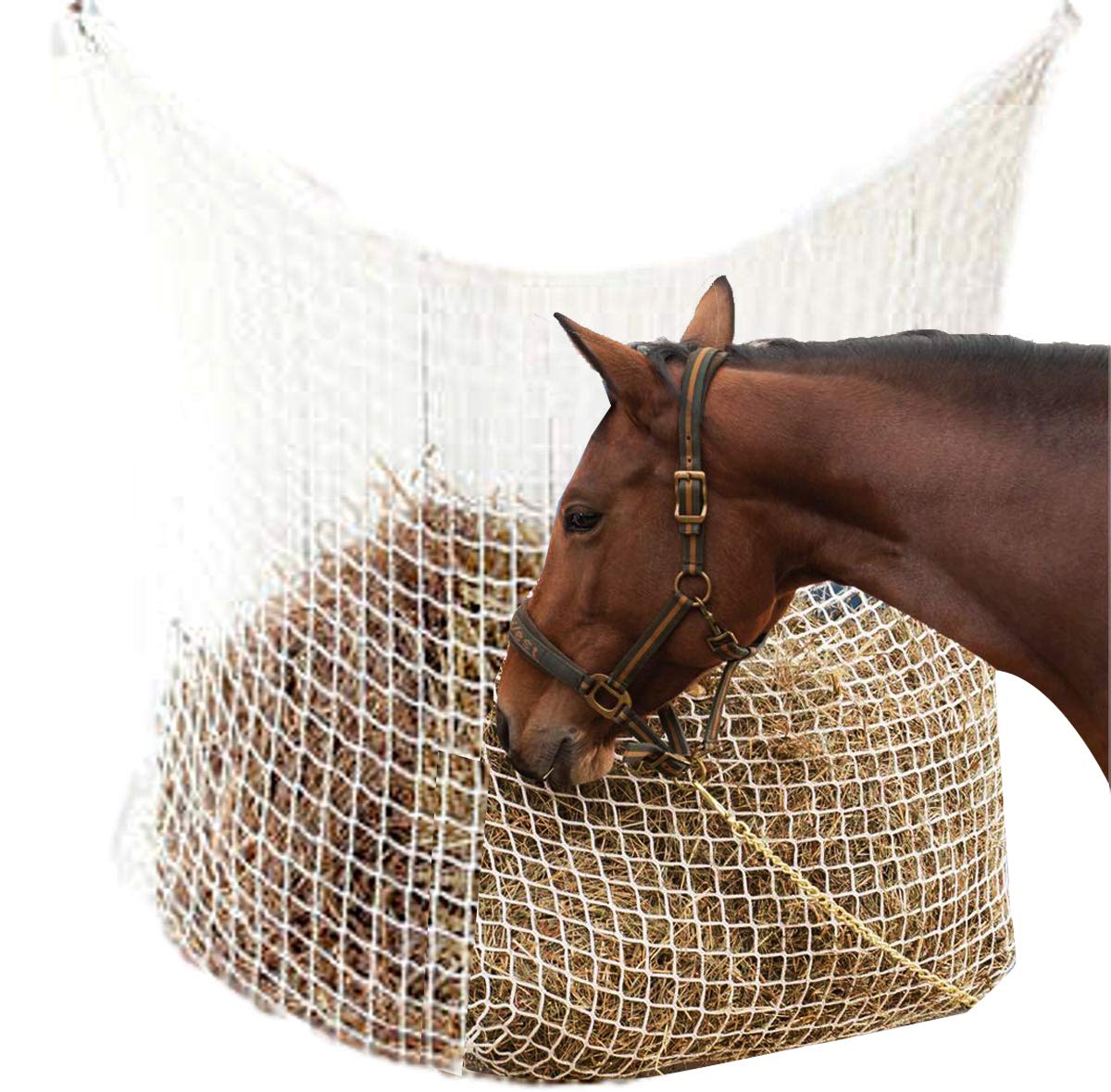 NRTFE Hay Net Slow Feed Bag for Horse Feeder Full Day Feeding (35"x31")