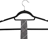 SONGMICS Velvet Hangers Set of 50 Coat Hangers with Tie Bar 360° Swivel Silver view 4