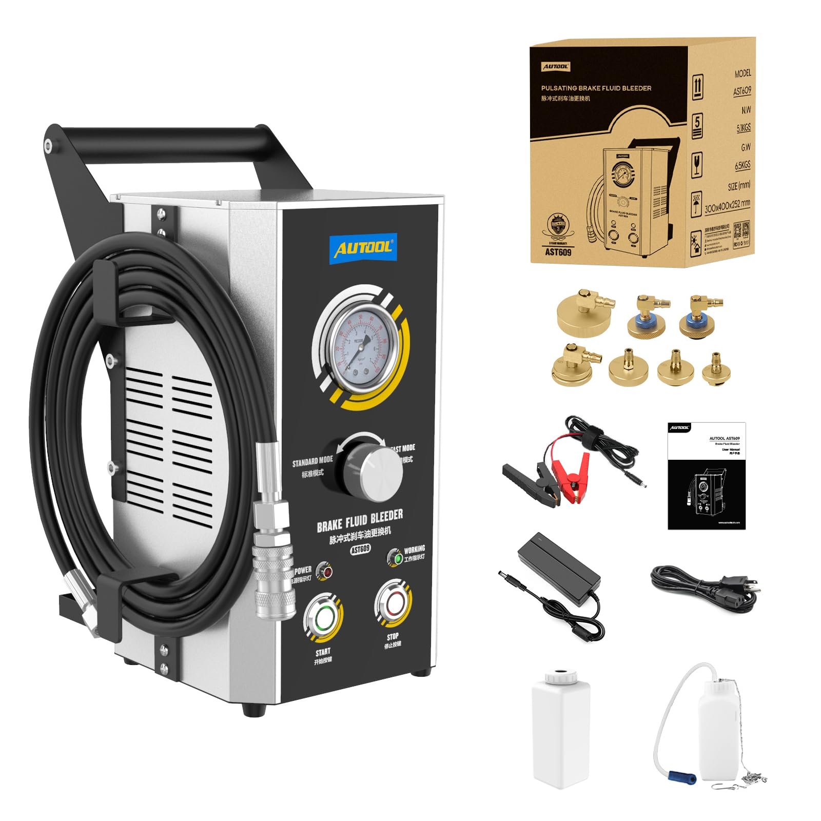 Kit de purga de frenos Automotriz,Máquinas intercambiadoras de purga de líquido de frenos,Bomba extractora de líquido de aceite de frenos,Herramienta de purga de líquido de aceite de frenos pulsante profesional,Purgador de frenos de vacío automático una p