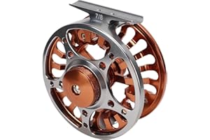 Outdoor Fly Reel, Fly Fishing Reel Oxidation Treatment Regulable Unloading Force 2 Color 7/8 Center Brake System for Pool