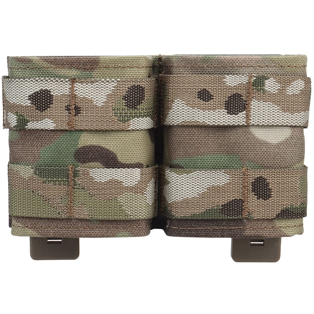 Tactical 5.56mm Mag Pouch Single Double Magazine Holder Modular Open Top Mag Carrier MOLLE Pouch Laser Cut Airsoft Hunting (Color : MG-F-09-CP, Size : 5.56)
