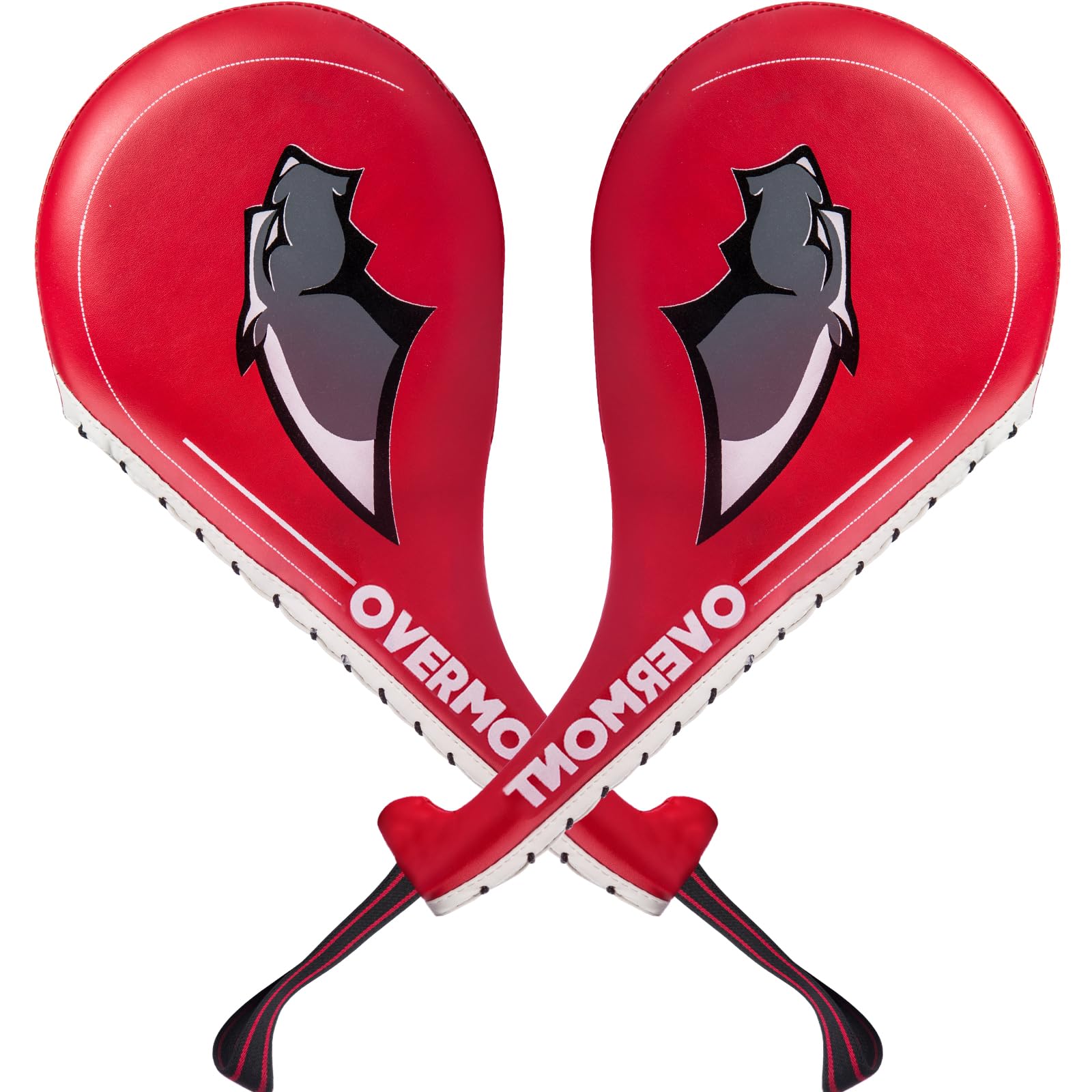 OVERMONT Double Kicking Target Taekwondo Kick Pads TKD Training Karate Kickboxing judo Practice MMA Muay Thai Martial Arts Red