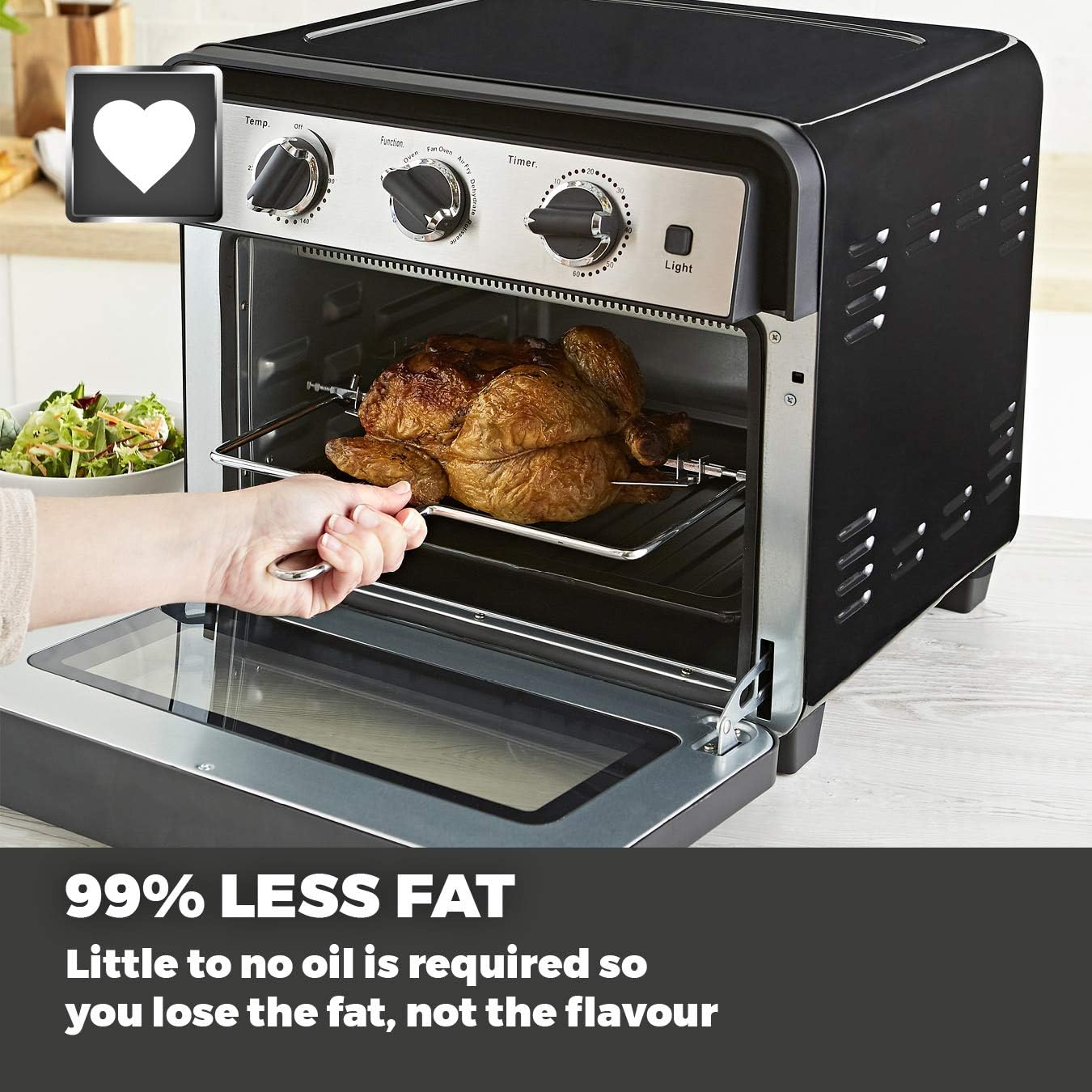 Tower T17058 Air Fryer Oven with Rapid Air Circulation and 60 Minutes