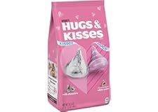 HERSHEY'S HUGS & KISSES Assorted Milk Chocolate and White Creme Candy, Valentine's Day, 23.5 Oz Bag