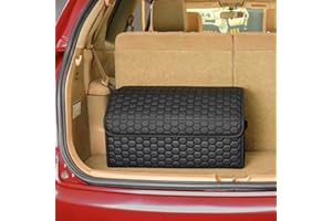 Owleys Premium Foldable Trunk Organizer for SUV | Car Trunk Storage Organizer | Car Trunk Organizer SUV | Car Box Organizer Trunk | SUV Cargo Organizer | SUV Organizer 21 in Black
