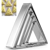 5 Pcs Triangle Cookie Cutter Set, Stainless Steel Triangle Cookie Cutter | Fondant Biscuit Sandwich Cheese Cutter TriangleShapes Molds Pastry Mold Bakeware Tools