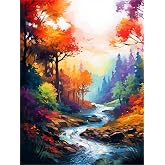 Zariocy 5D Diamond Painting Kit Paesaggio Con Alberi E Lago – 30x40 Cm – Tela Con Numeri Per Adulti E Principianti