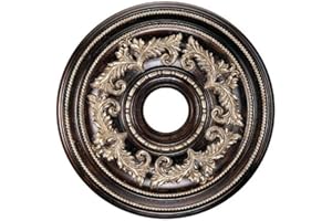 Livex Lighting, 8200-40, Ceiling Medallian, Hand Rubbed Bronze with Antique Silver Accents, 22.5"Dx1.5"H