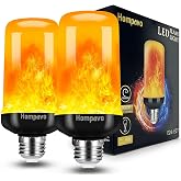 Hompavo 【Upgraded】 Flame Light Bulbs for Home Decor with Upside Down Effect | 4-Mode LED E26/E27 Flickering Light Bulbs for Halloween Christmas Party Patio Porch Indoor &amp; Outdoor Decorations - 2