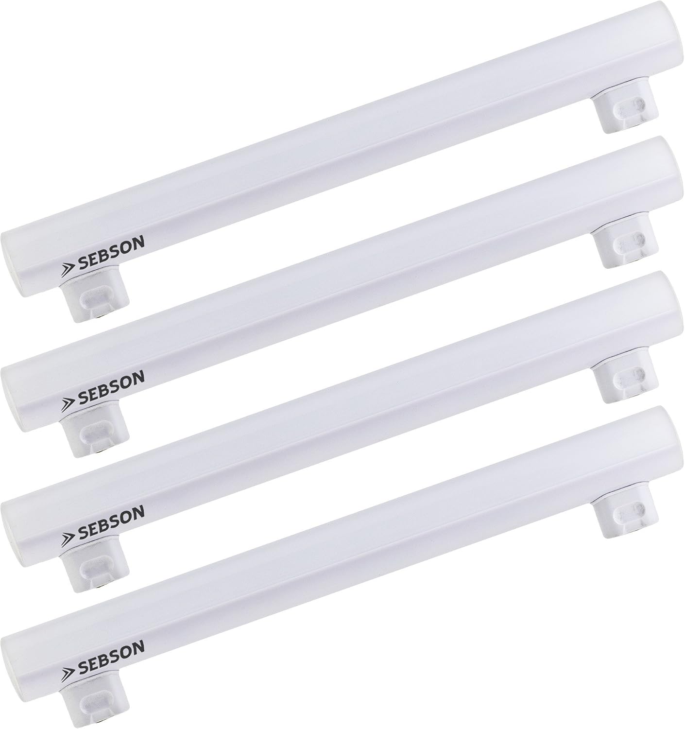 SEBSON S14S LED Light Bulb 4W Warm White 3000K 30cm Length, 4 Pack, 35W Replacement for Light Bulb 400lm, 150º Beam Angle