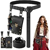 Geyoga Renaissance Belt Pouch with Potion Bottles Halloween Medieval Costume Accessories Waist Bag Cosplay