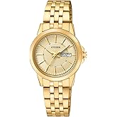 Citizen Quartz Womens Watch, Stainless Steel, Classic, Gold-Tone (Model: EQ0603-59P)