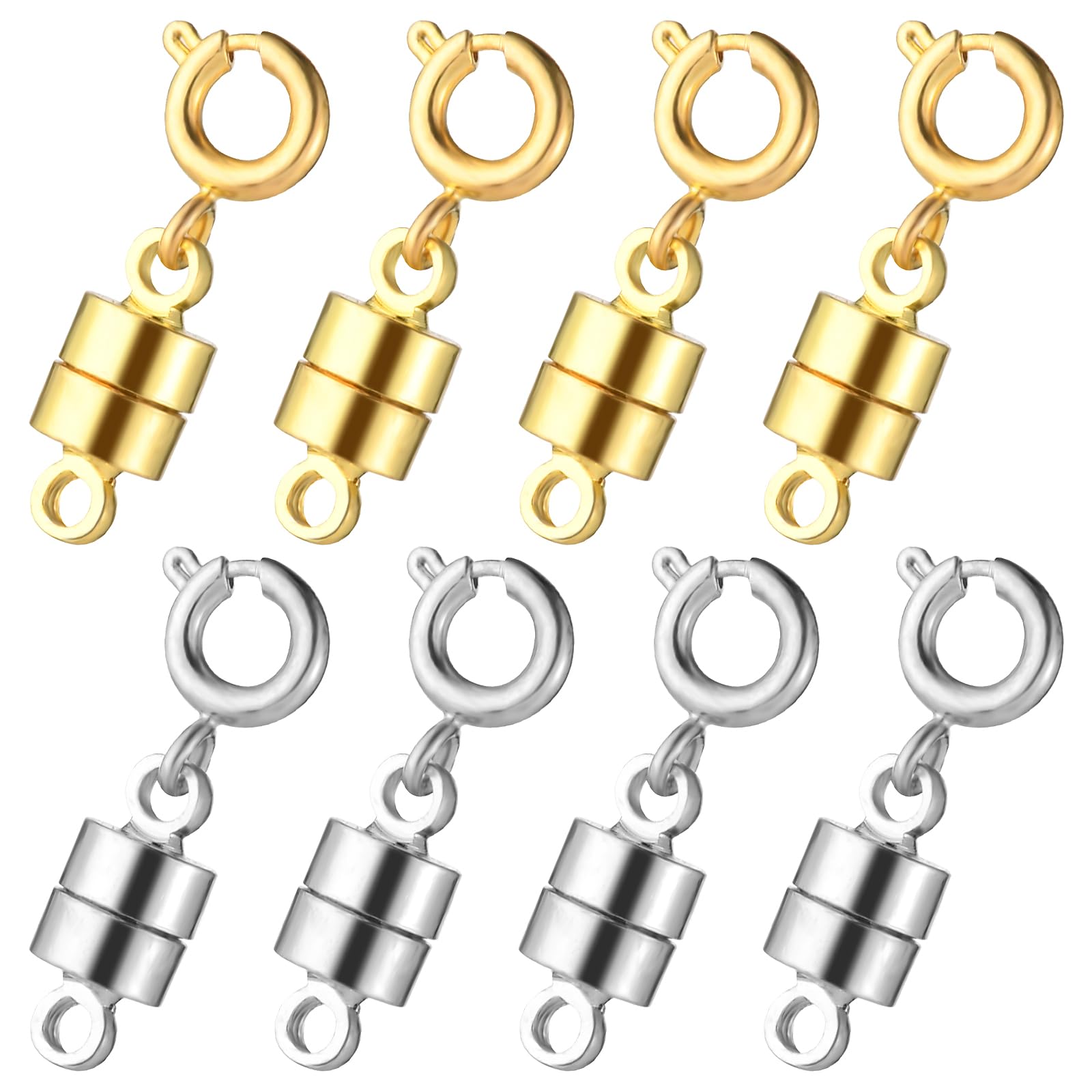 Mabor 8Pcs Magnetic Necklace Clasps Magnetic Necklace Fasteners Jewellery Bracelet Clasps and Closures Magnet Jewelry Connector for Necklaces Jewelry Accessories