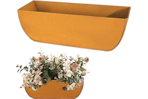 Incycall 1-Pack 30in Planter Liners - Breathable Felt Hanging Basket and Window Box Liners - Prevent Root Suffocation and Bird Damage - Brown