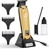 Fagaci Professional Zero Gapped Trimmer for Men, 5X Longer Sharpness Cordless Beard Trimmer for Men, T Liners Professional Trimmers for Barbers with Brushless Motor, Zero Gap Trimmers Barber T Blade