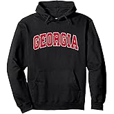 Georgia GA Vintage Sports Design Red Style Men Women Kid Pullover Hoodie