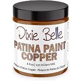 Dixie Belle Paint Company Patina Paint - Copper (8oz) | Patina Finishing for Aged, Weathered Metal Look - Metallic Impersonation DIY Paint