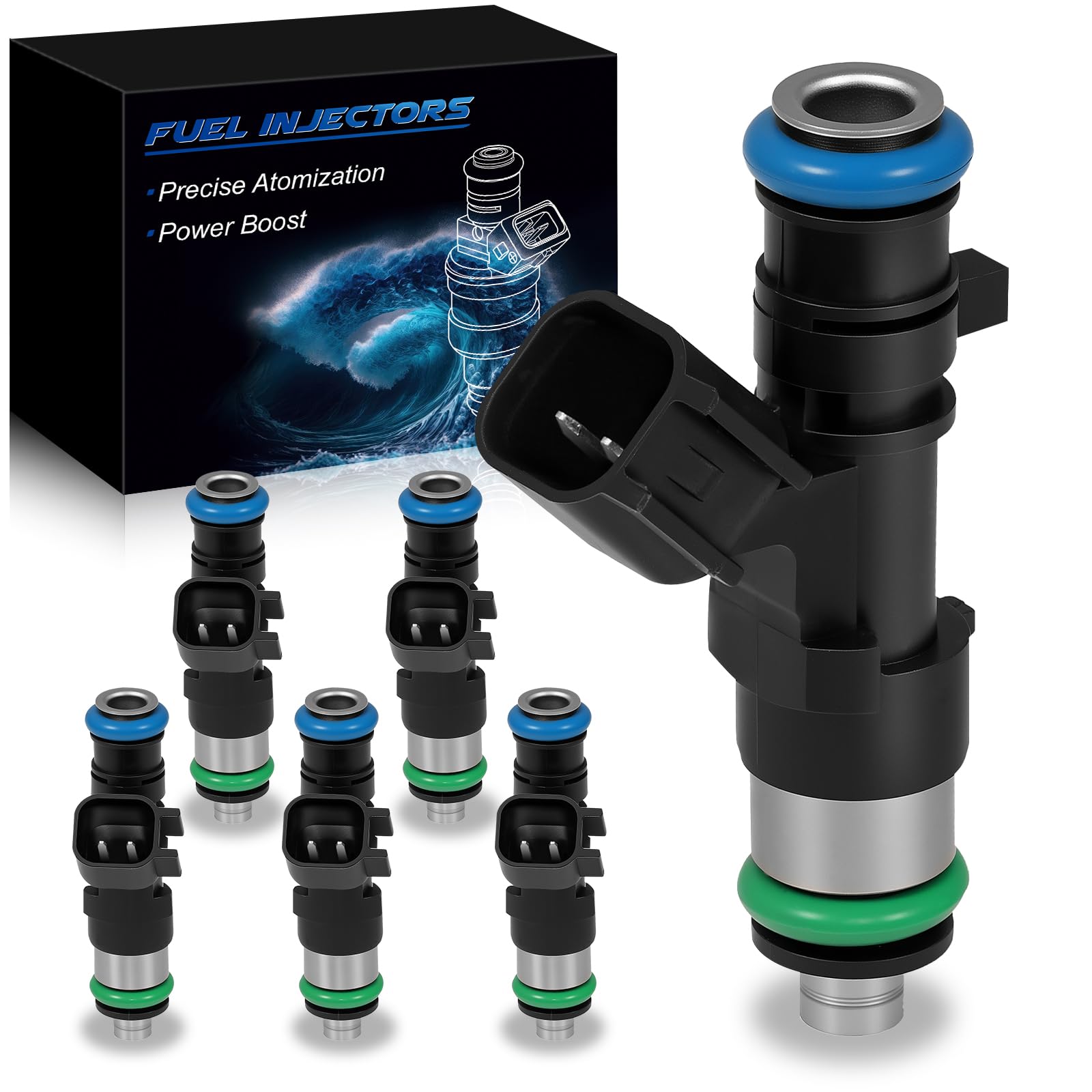 Photo 1 of YZHIDIANF 0280158028 Upgraded Fuel Injectors Fits For:-Chrysler Sebring 300 Pacifica For:-Dodge Journey Challenger Avenger Nitro Charger Magnum Stratus 2.7 3.5 4.0 2004-2010 (6 PCS)