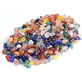 ZenQ 1 lb Agate(Dyed) Crystal Chips, Tumbled Stone Chips for Crafts | Polished, Undrilled Gemstones for Resin Art, Vase Filler, Plant Decor, Candle Making, and DIY Projects