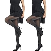 MANZI Lurex Glitter Tights for Women Metallic Sparkly Stockings Shimmer Pantyhose 2 Pairs