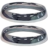 CLQWIAS Chrome Headlight Bezel Retaining Ring for CJ5 75-83 for CJ6 75 for CJ7 76-86 Pair Any-Axle Metal-Construction Lamps-Group Use Existing Hardware 1.25 8.75 Front Left or Right