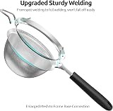 U-Taste 12cm Sieve Strainer 18/8 Stainless Steel with Silicone Handle, Black view 8