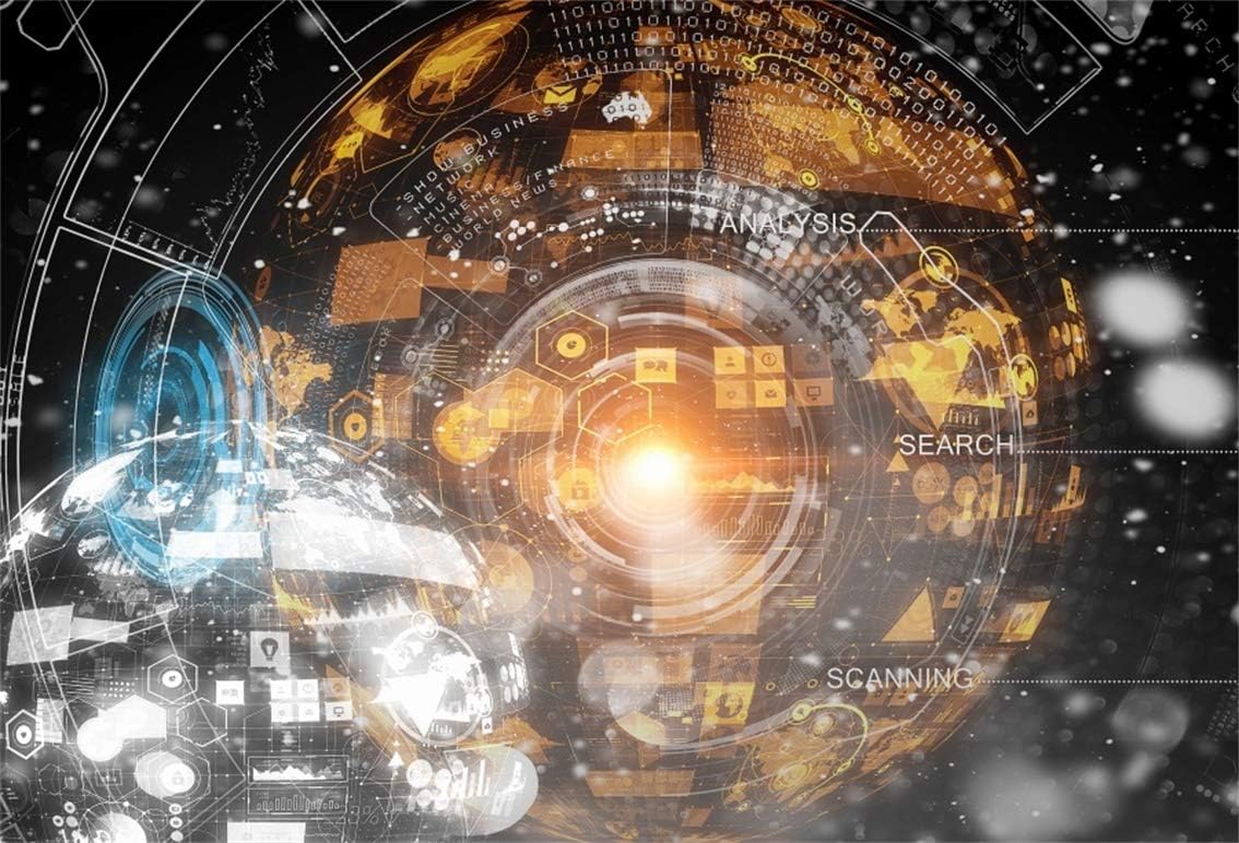 Leyiyi 7x5ft Space Station Interior Backdrop Astronaut Workshop Outer Space Explore High Tech Equipments Capsual Dash Board Photo Background Cowboy Birthday Portrait Shoot Studio Vinyl Prop Wallpaper