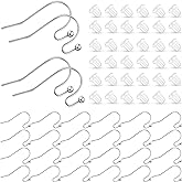 Earring Hooks, 220 Pieces French Earring Hooks Ear Wire with 220 Pieces Clear Ear Backs Kit for Jewelry Making and DIY Supplies Kits