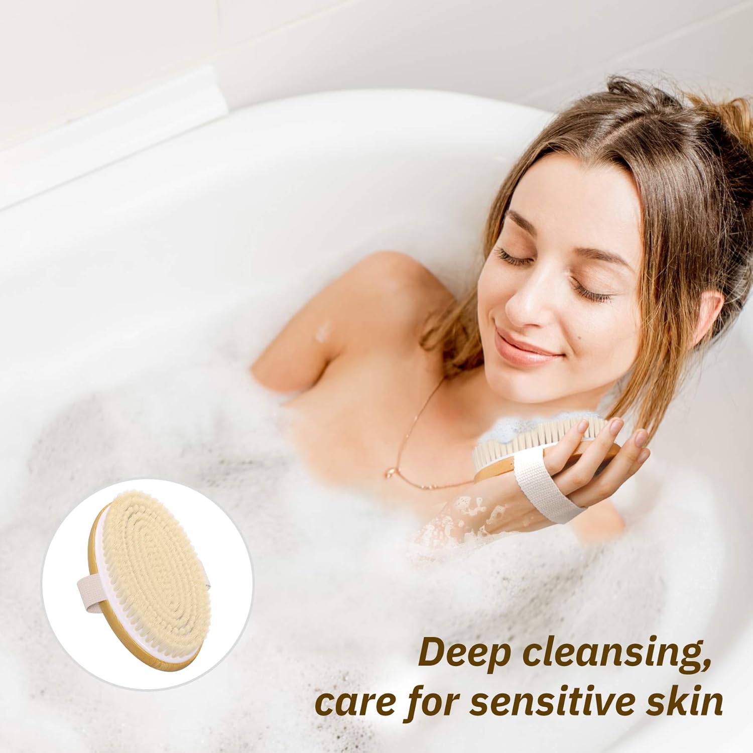 Metene Dry Brush, 2 Pack Dry Brushing Body Brush with Soft and Stiff Natural Bristles, Body Exfoliating Scrub Brush for Cellulite and Lymphatic, Improve Your Circulation, Dry Body Brush for Massage : Beauty