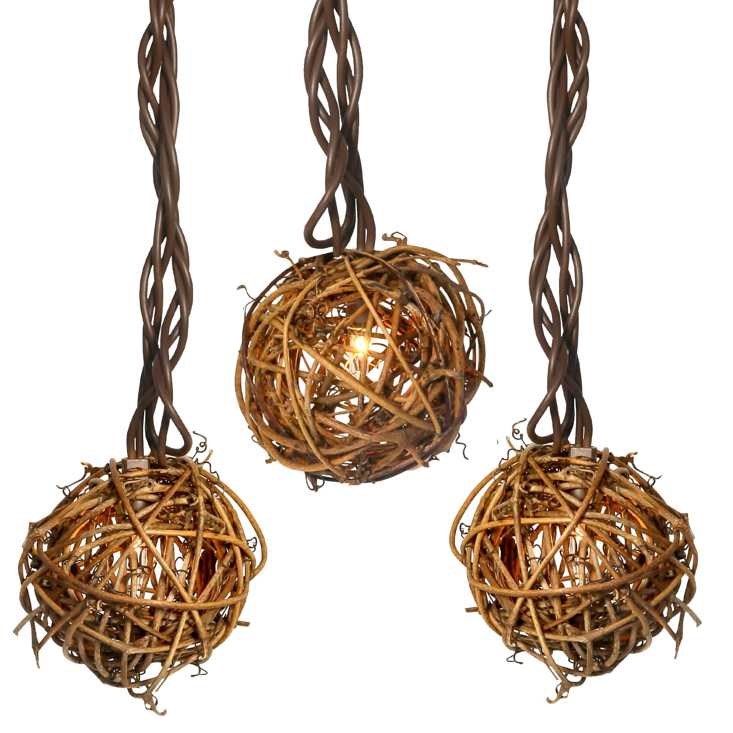 Photo 1 of Rattan Christmas String Lights, 10 Mini Natural Globe Rattan Balls, Wicker Lights for Patio, Wedding, Garden, Party, Home Decor, Indoor Outdoor Use, 7.92Ft (Brown Cord)