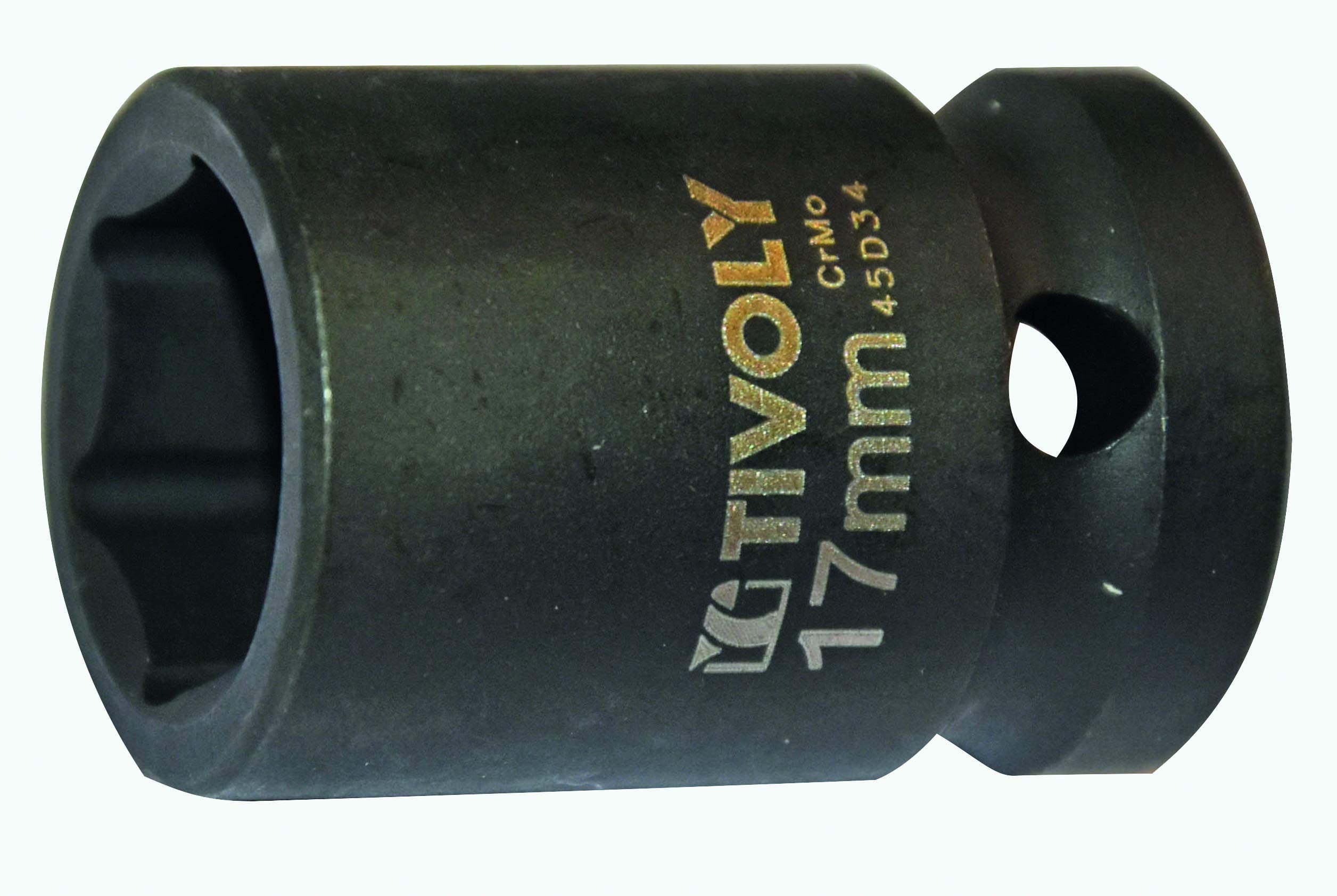 Tivoly 11591421700 Hex Socket Square Shock 1/2-Inch Diameter 17, Phosphate Black