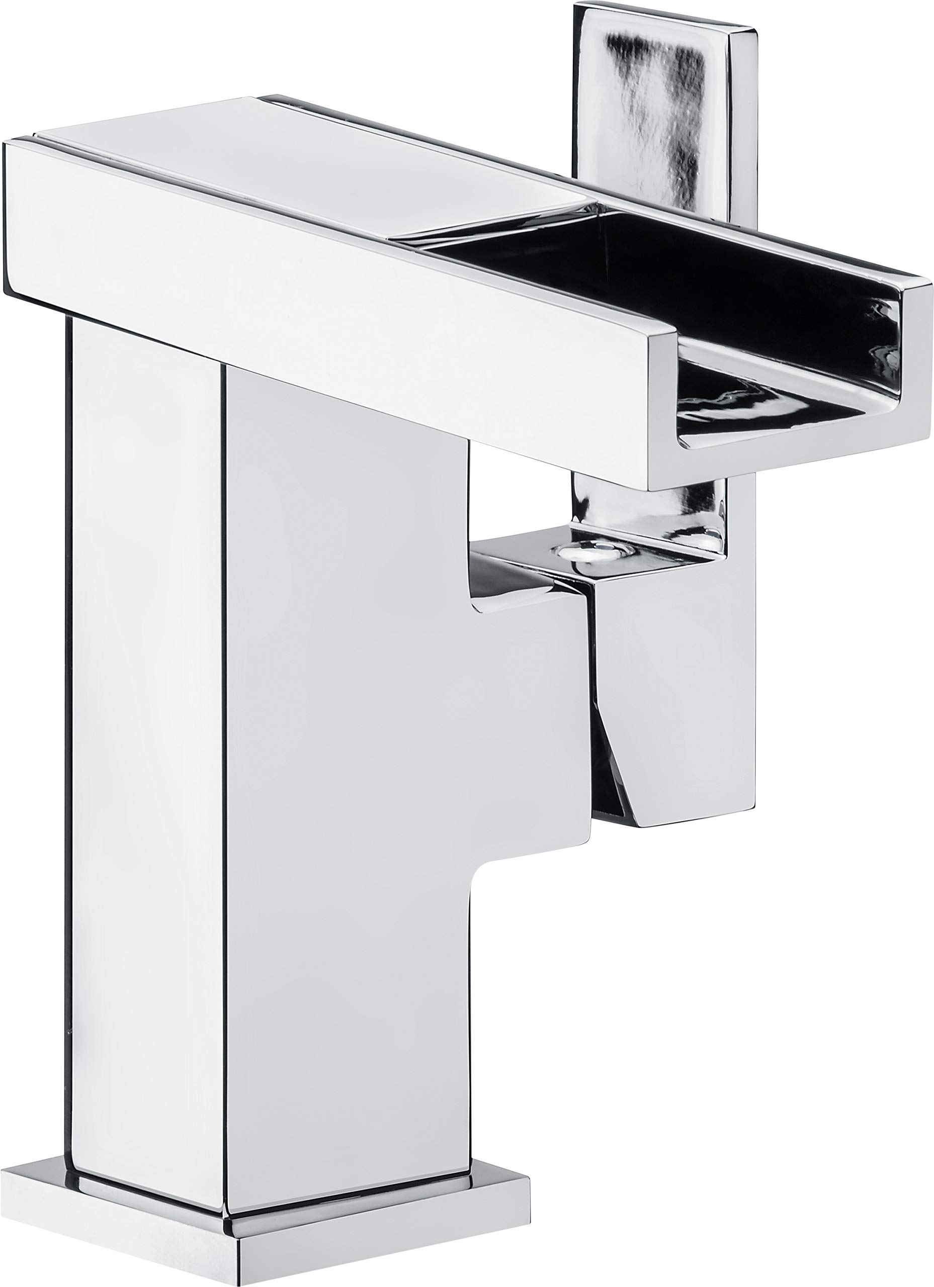 Cornat TAR1 TAR1 Single-Lever Basin Mixer Tap - Chrome-Plated Brass Body - Pleasant Splash Spout - with Pull Drain Fitting/High Pressure Tap/Tap for Bathroom/Sink Tap