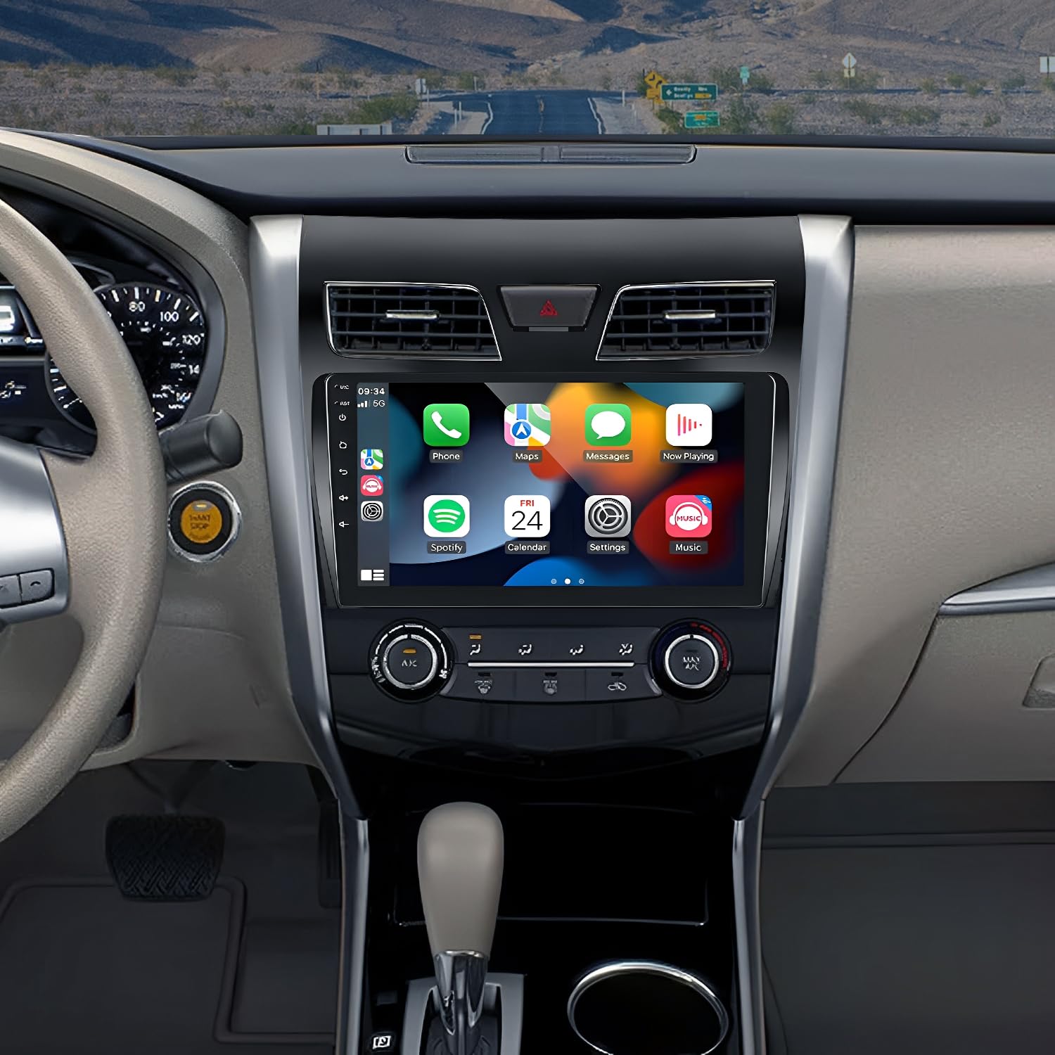 Photo 1 of 10 Inch Car Stereo Radio for Nissan Altima 2013-2014-2015-2016-2017-2018 with Carplay/Android Auto, IPS Touch Screen Android 13 Car Radio with GPS Navigation Bluetooth,2+32GB