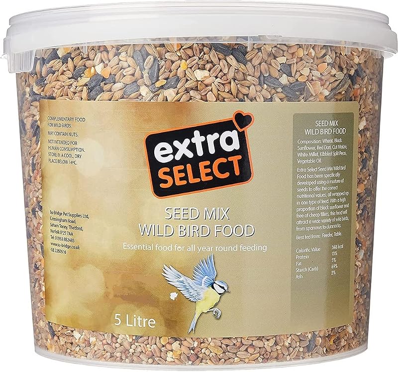 Extra Select Seed Mix Wild Bird Food 5 Litre Brand New Package May Vary