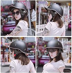 FVCNGP Motorcycle Retro Half Helmet DOT Approved