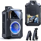 BOBLOV M11 Police Body Camera: 3.2K Body Camera with Big Button, 10Hrs HD Video Record, 8 IR Night Vision, Compatible with Windows & Mac, Wearable Body Cam for Law Enforcement & Personal Use