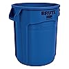 Rubbermaid® Commercial Vented Round Brute Container, 10 gal, Plastic, Yellow ; Non-Stock Item - Extended Delivery Time | Call 7 Cedars Supply (573) 860-2006 for best prices