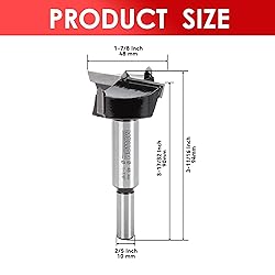 Mollom 1-7/8" (48mm) Forstner Drill Bit for Precise