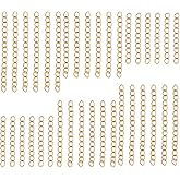 Beebeecraft 1 Box 120Pcs Necklace Chain Extender for Jewelry Making 18K Gold Plated 304 Stainless Steel Bracelets Extender Bracelet Chain Extensions for DIY Supplies (30/40/47mm)