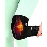 Dr.WYFOOT Heat Knee Heating Pad - 3-Temperature USB Rechargeable, Adjustable Wrap for Arthritis & Joint Pain Relief, Portable Heated Knee Brace for Men & Women(1 Piece Black-New)
