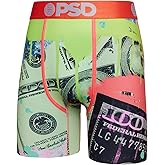 PSD Underwear Mens Boxer Briefs - Money Drip, Standard Length Pack & Singles, Soft & Breathable Boxer Briefs for Men